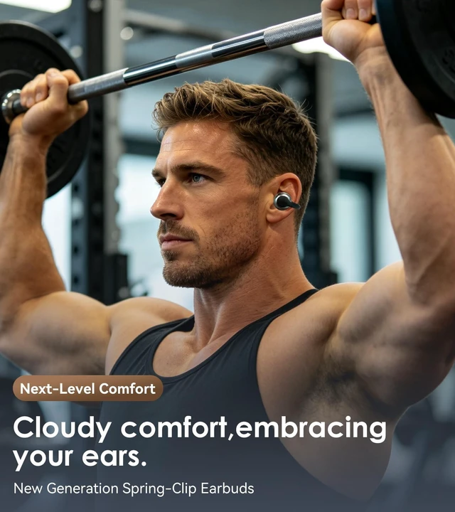 Alt view image 2 of 5 - Kinglucky Clip-On Earbuds,Open-Ear Wireless Bluetooth Headphones