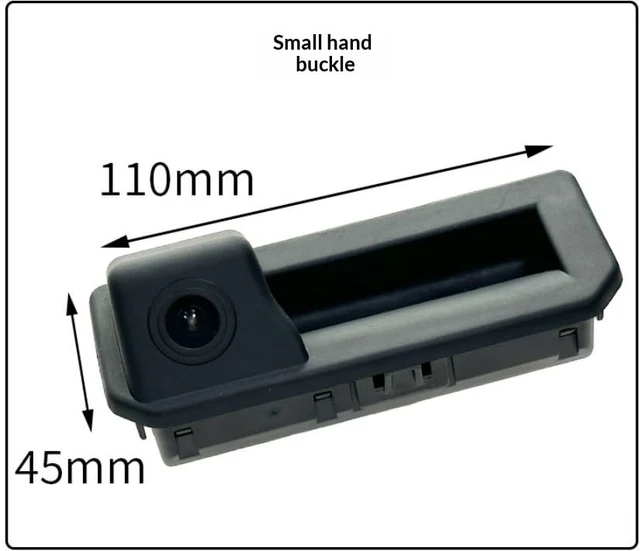 Alt view image 2 of 5 - Vehicle Backup Camera with Dynamic Intelligent Trajectory Moving Guide Line for Audi A4L A5 A3 Q3 Q5 RS6 for VW Passat Tiguan Jetta Sharan Touareg, Car Rear View Trunk Handle Camera (110 * 45 mm)