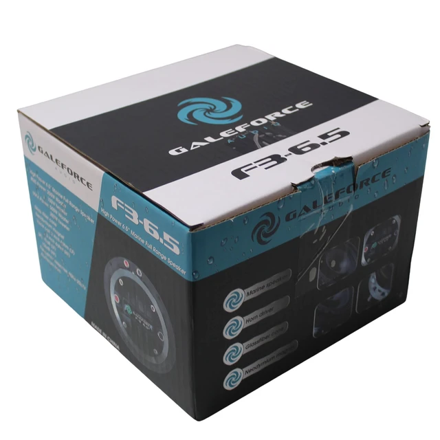 Alt view image 5 of 5 - Galeforce F-3 Pro Audio 2-Way Marine Grade Speaker 6.5" 400W RMS with Horn
