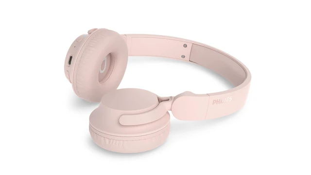 Alt view image 2 of 5 - Philips TAH4000 Wireless On-Ear Bluetooth Headphones, 70H Playtime, Dynamic Bass - Pink