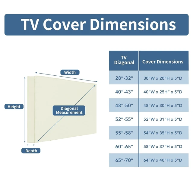 Alt view image 2 of 5 - Easy-Going Outdoor TV Cover with Roll Up Front Flat - Waterproof & Weatherproof for 65-70 inch Flat Screen TV, Beige