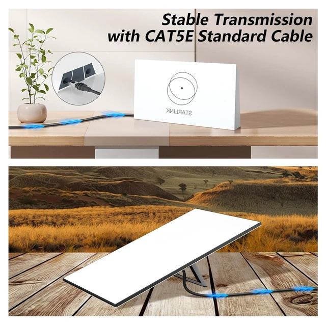 Alt view image 3 of 5 - Azduou 33FT Replacement Cable for Starlink Gen 3 and Starlink Mini, Replacement Starlink Rectangular Satellite Gen 3 Waterproof Outdoor Cable
