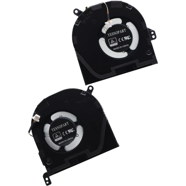 Alt view image 2 of 5 - YesNOPart CPU GPU Graphics Cooling Fan kit 594WG MC4KC Replacement for Dell XPS 15 9520 9530 Precision 5570 (RTX 3050)