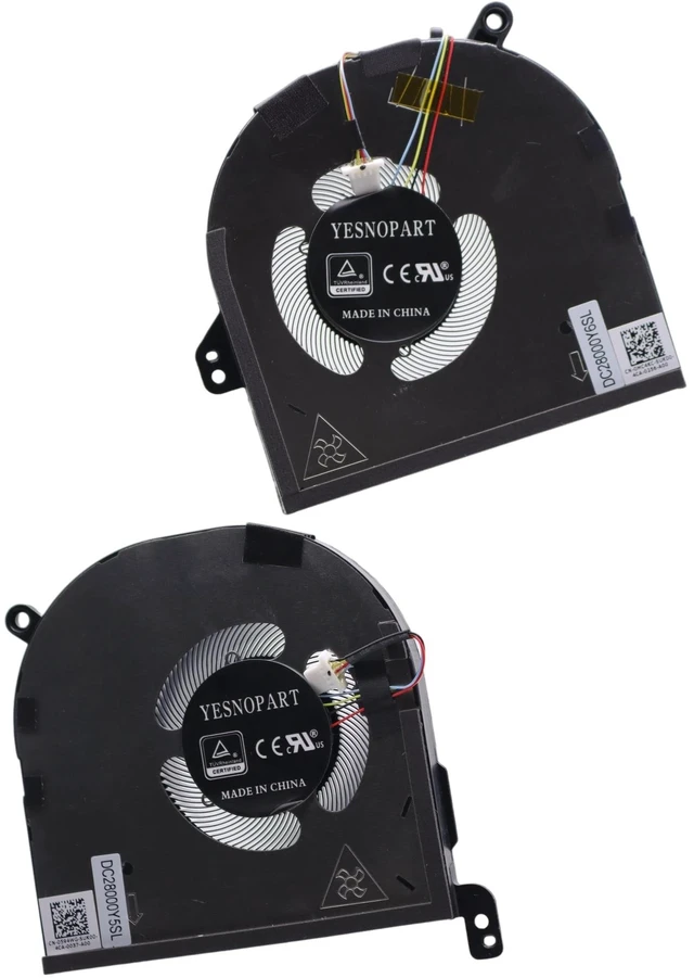 Main image of YesNOPart CPU GPU Graphics Cooling Fan kit 594WG MC4KC Replacement for Dell XPS 15 9520 9530 Precision 5570 (RTX 3050)