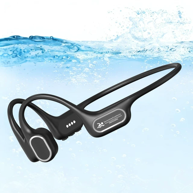 Main image of Bone Conduction Swimming Headphones,IP68 Waterproof Underwater Swim Earbuds