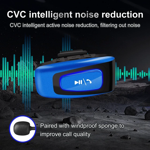 Alt view image 2 of 5 - VR-robot Motorcycle Helmet Bluetooth Headset,Outdoor Helmet Speakers, Motorcycle Headphone High Battery Life Automatic Answer Music Control Hands Free, High Sound System Cycling/Skiing/Riding