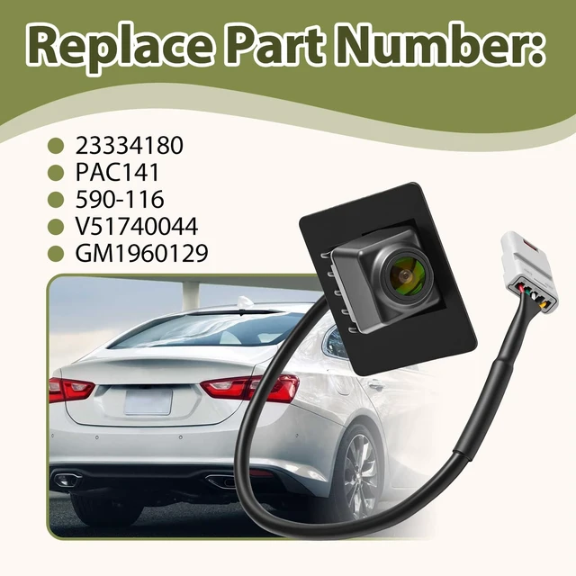 Alt view image 3 of 5 - Park Assist Backup Rear View Camera Fits for Chevy Malibu 2016-2022 & Malibu Hybrid 2016-2019 Replace 23334180