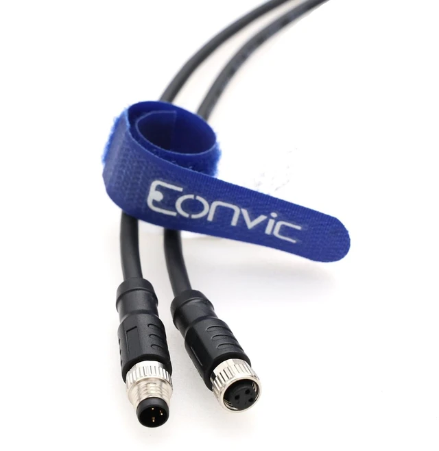 Main image of Eonvic M8 3 Pin A Code Male to Female Aviation Sensor Cable Waterproof Shielded Electrical Cable for Industrial Automation Control Fieldbus Network