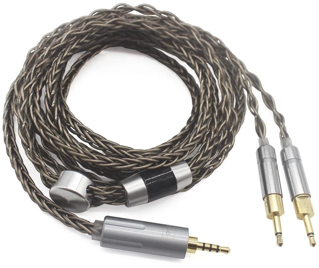 Main image of Youkamoo Balanced Replacement Upgrade Cable Compatible with Sennheiser HD700 HD 700 Headphones 2.5mm to 2.5mm Male Silver-Plated Braided 6ft/1.8m