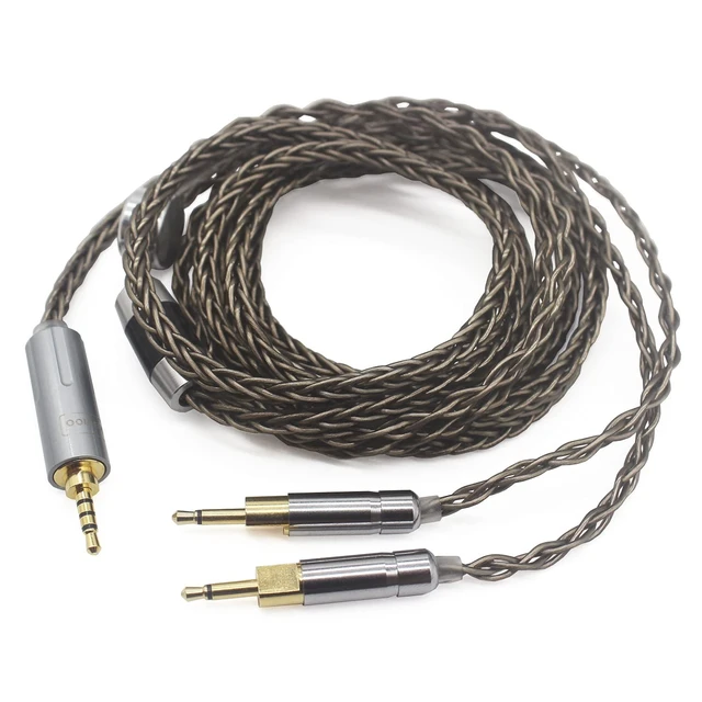 Alt view image 3 of 5 - Youkamoo Balanced Replacement Upgrade Cable Compatible with Sennheiser HD700 HD 700 Headphones 2.5mm to 2.5mm Male Silver-Plated Braided 6ft/1.8m