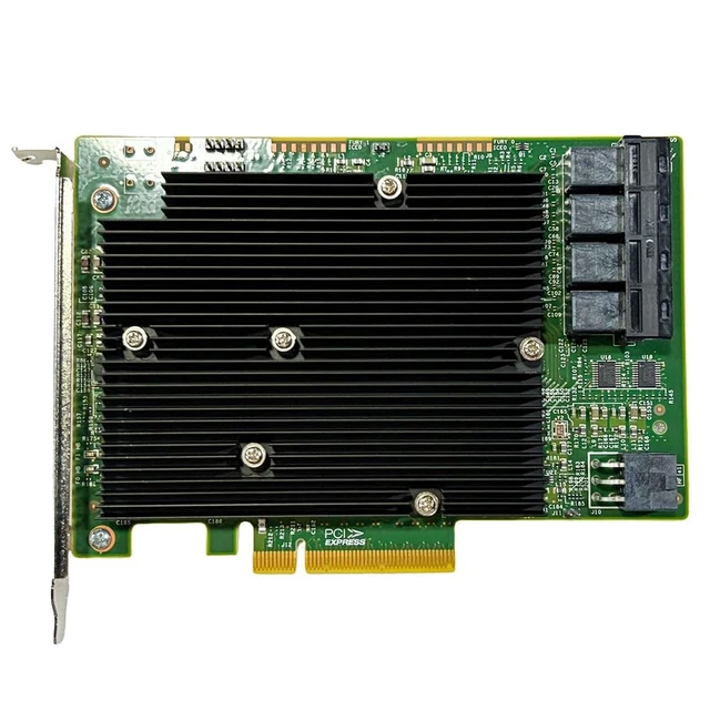 Alt view image 2 of 5 - SAS HBA Card Compatible with LSI 9300-16i IT Mode 16-Port with SAS Cables