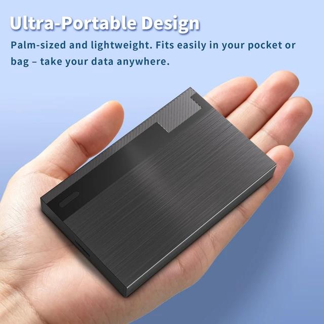 Alt view image 3 of 5 - 500GB Portable HDD USB3.0 Type-C Storage for PC Mac Laptop Game Consoles