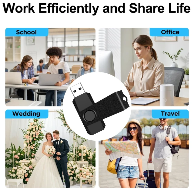 Alt view image 5 of 5 - 20-Pack 1GB USB Flash Drive Bulk TEWENE USB 2.0 Flash Drive Pack - Black