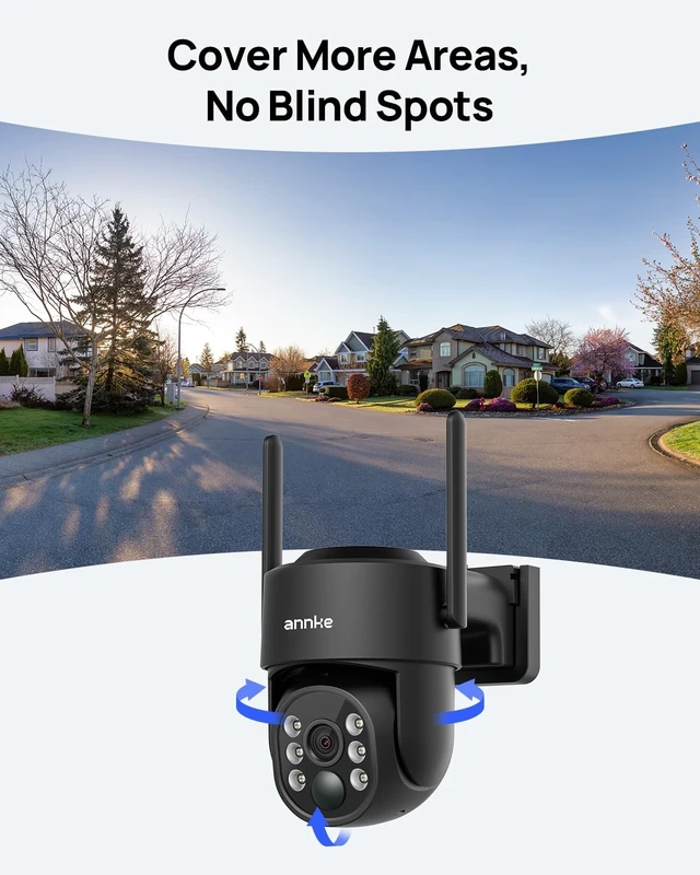 Alt view image 4 of 5 - ANNKE 4MP Solar Security Camera Wireless Outdoor, Pan Tilt, Black