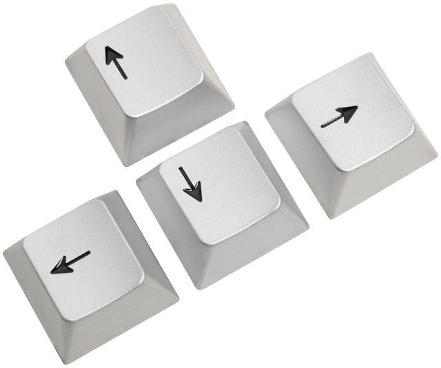 Main image of ELECFOX Custom Silver Metal Keycaps for Gaming Keyboard Direction