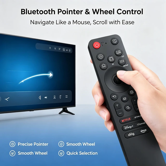 Alt view image 3 of 5 - Smart Replacement for LG Smart TV Remote 2025, 2026, Bluetooth