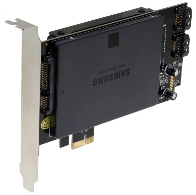 Main image of SEDNA - PCI Express (PCIe) Dual 2.5 Inch SSD / HDD Mounting Adapter (Short Double Side SSD Version) ( with Built in Power Circuit, no Need SATA Power Connector, ), SSD/HDD not Included
