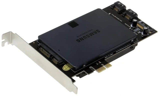 Alt view image 2 of 5 - SEDNA - PCI Express (PCIe) Dual 2.5 Inch SSD / HDD Mounting Adapter (Short Double Side SSD Version) ( with Built in Power Circuit, no Need SATA Power Connector, ), SSD/HDD not Included