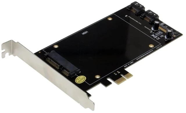 Alt view image 3 of 5 - SEDNA - PCI Express (PCIe) Dual 2.5 Inch SSD / HDD Mounting Adapter (Short Double Side SSD Version) ( with Built in Power Circuit, no Need SATA Power Connector, ), SSD/HDD not Included
