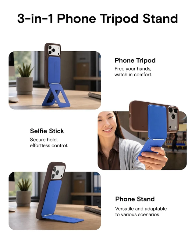 Alt view image 3 of 5 - MOFT Snap Phone Tripod Stand AERA, Portable Selfie Stick, iPhone Tripod