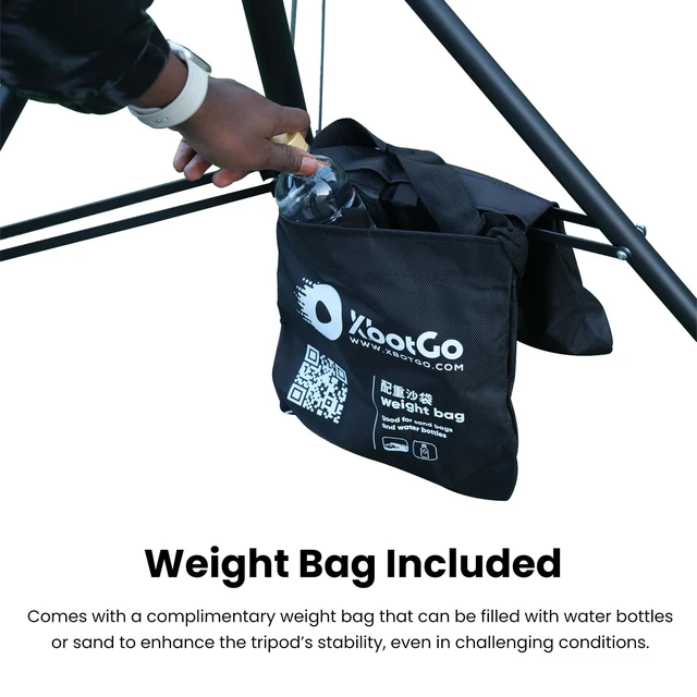 Alt view image 3 of 5 - XbotGo Update T4 Tripod for Soccer/Basketball Games Recording: Up to 13 Feet, Extra Quick-Release Mount, Storage Bag, Non-Slip Feet, Wind Resistant, 1/4 Screw Compatible with Most DSLR Cameras