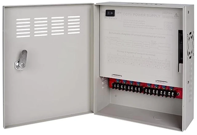 Main image of Xenocam 4K CCTV Power Supply 8 Channel Adjustable DC11V ~DC15V 16 Amp Output Reset Fuse with Anti-Ripple and Anti-EMI Interference Circurt Designed for 4K IP/CCTV Security Cameras System