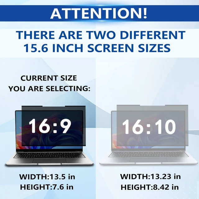 Alt view image 5 of 5 - YBTFBG Magnetic 15.6 Inch 16:9 Laptop Privacy Screen Filter