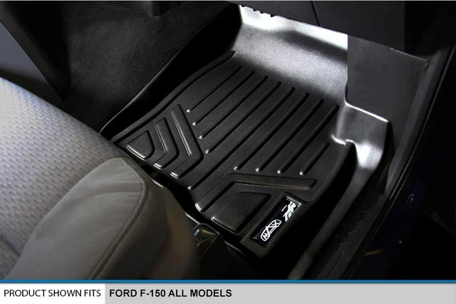 Alt view image 3 of 5 - SMARTLINER Custom Fit Floor Mats 1st Row Liner Set for 2011-2014 Ford F-150