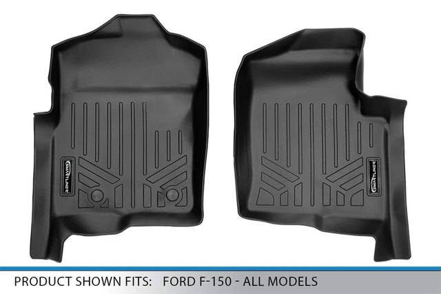 Alt view image 4 of 5 - SMARTLINER Custom Fit Floor Mats 1st Row Liner Set for 2011-2014 Ford F-150