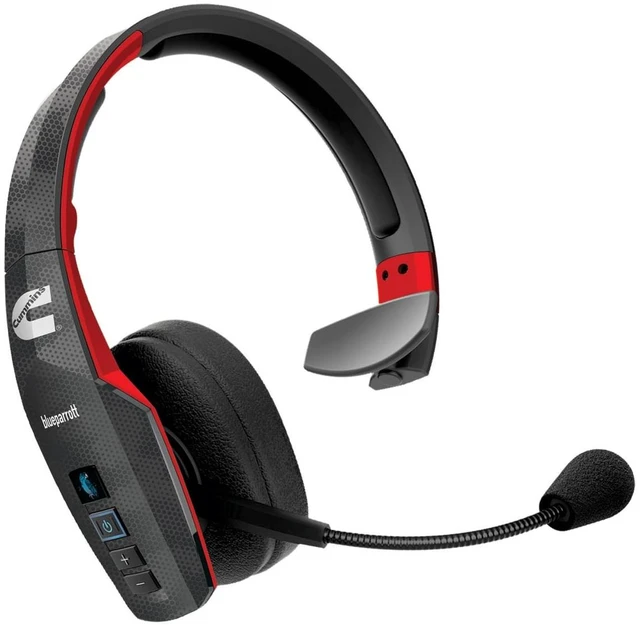 Main image of Cummins Edition BlueParrott B450-XT Noise Cancelling Bluetooth Headset Unique Design with Industry Leading Sound & Improved Comfort, Up to 24 Hours of Talk Time, IP54-Rated, Black Red