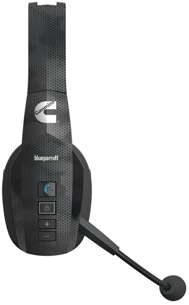 Alt view image 2 of 4 - Cummins Edition BlueParrott B450-XT Noise Cancelling Bluetooth Headset Unique Design with Industry Leading Sound & Improved Comfort, Up to 24 Hours of Talk Time, IP54-Rated, Black Red