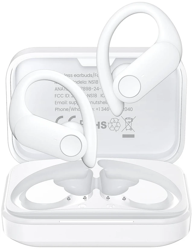 Main image of Nutshell NS18 Wireless Earbuds for Sports, 14mm Drivers with Big Bass, 12H Non-stop Playback, Sweat-Resistant, Personalized Equalizer with 4 Preset Sound Modes, Clear Calls, Bluetooth 5.3, APP