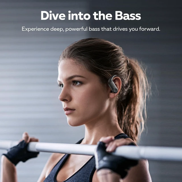 Alt view image 2 of 5 - Nutshell NS18 Wireless Earbuds for Sports, 14mm Drivers with Big Bass, 12H Non-stop Playback, Sweat-Resistant, Personalized Equalizer with 4 Preset Sound Modes, Clear Calls, Bluetooth 5.3, APP