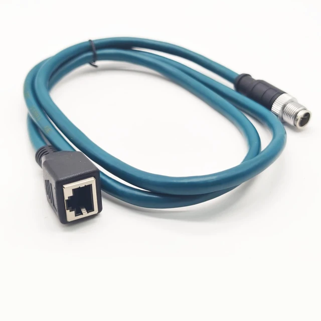 Alt view image 4 of 5 - fozuioh 3.28ft M12 8 Pin X Code Male to RJ45 Female Connector Cable, IP67 Waterproof High Flex Cat6 Shielded Field Wireable Cable Assembly for Automation Application 26AWG 1Meter