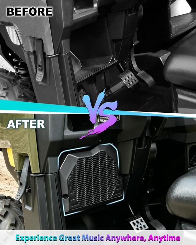 Alt view image 2 of 5 - POKIAUTO 6.5" Under Dash Speaker Pods for 2026 Polaris Ranger 500, Pair