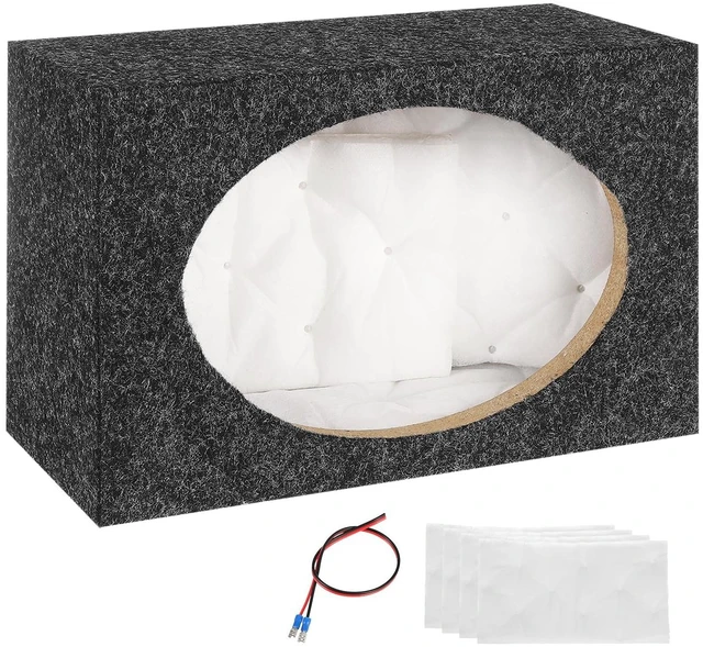 Main image of MECCANIXITY 6 x 9 Inch Ported Wooden Speaker Enclosure, Single Vented, Gray