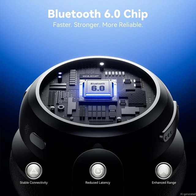 Alt view image 3 of 5 - Wireless Headset with Mic for Work, Noise Cancelling Bluetooth 6.0 Headset