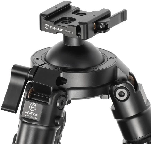 Alt view image 2 of 5 - FANAUE Carbon Fiber Tripod for Shooting for Arca Swiss Quick Release Plate, Hands-Free Operation, Suitable for Hunting, Shooting and Outdoor Activities - HTC-4030-65