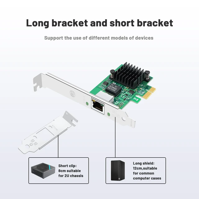 Alt view image 4 of 5 - Lidkew Network Card with Intel I226-V Chip Single Port,2.5G Network Adapter LAN NIC Card 1 RJ45 Ports Ethernet Adapter for Desktop Computer,PCIE X1