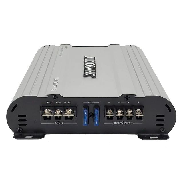 Alt view image 2 of 5 - Audiobank P1601 Monoblock Car Audio Amplifier - Class AB MOSFET, 1600W Max / 800W RMS Power, Remote Subwoofer Level Control
