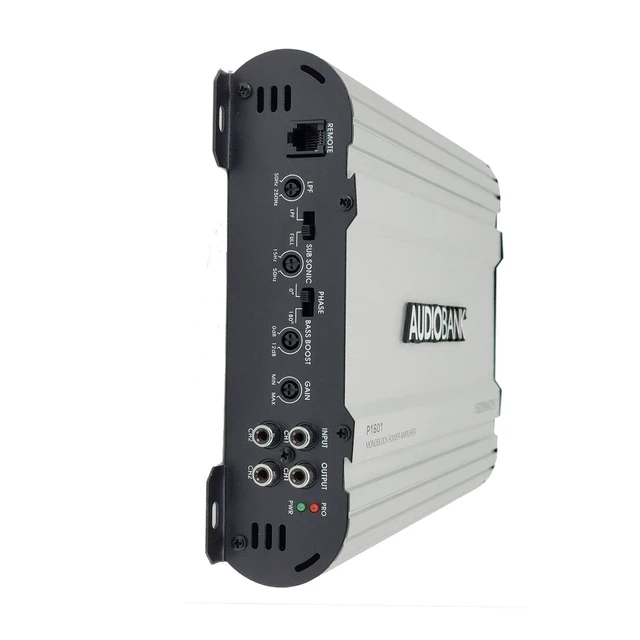Alt view image 5 of 5 - Audiobank P1601 Monoblock Car Audio Amplifier - Class AB MOSFET, 1600W Max / 800W RMS Power, Remote Subwoofer Level Control
