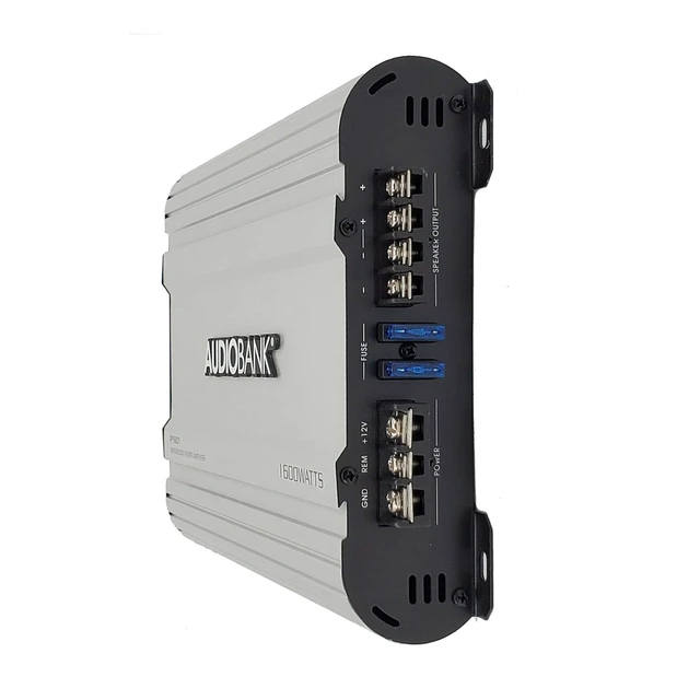 Alt view image 4 of 5 - Audiobank P1601 Monoblock Car Audio Amplifier - Class AB MOSFET, 1600W Max / 800W RMS Power, Remote Subwoofer Level Control