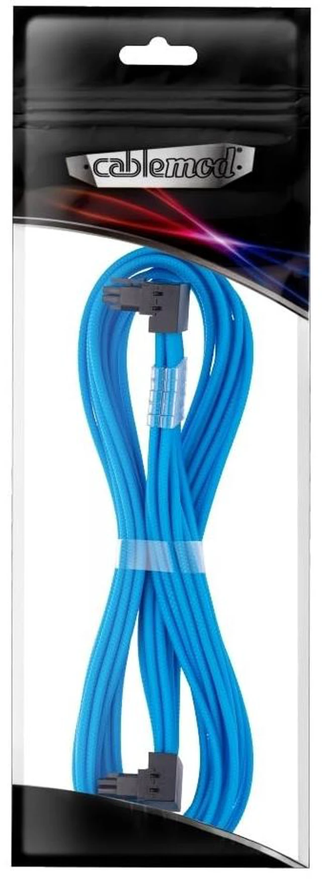 Alt view image 3 of 3 - CableMod Pro ModMesh 12V-2x6 PCIe Cable for Corsair T5 (Lt Blue, 16p,90A)
