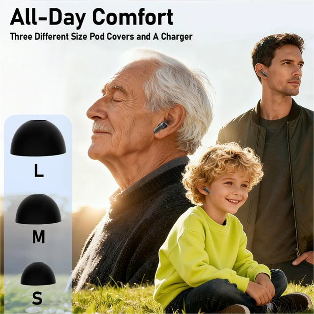 Alt view image 5 of 5 - CXPSUE Wireless Earbuds 2 Pack, ANC in-Ear Bluetooth Headphones, Big Bass Durable, Lightweight Design for Noisy Factories, Gym, and Travel, 60 Hour Long Playtime