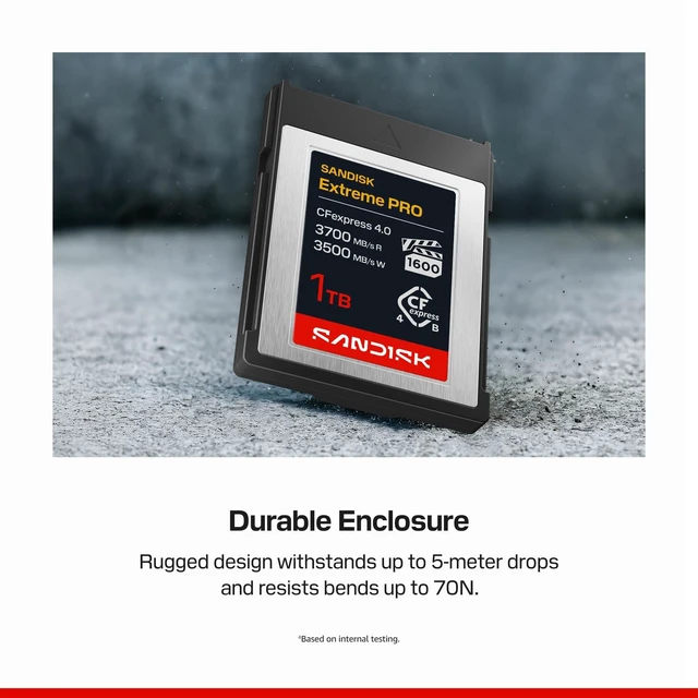 Alt view image 5 of 5 - SANDISK 1TB Extreme PRO CFexpress 4.0 Type B, Up to 3700 MB/s Read Speeds