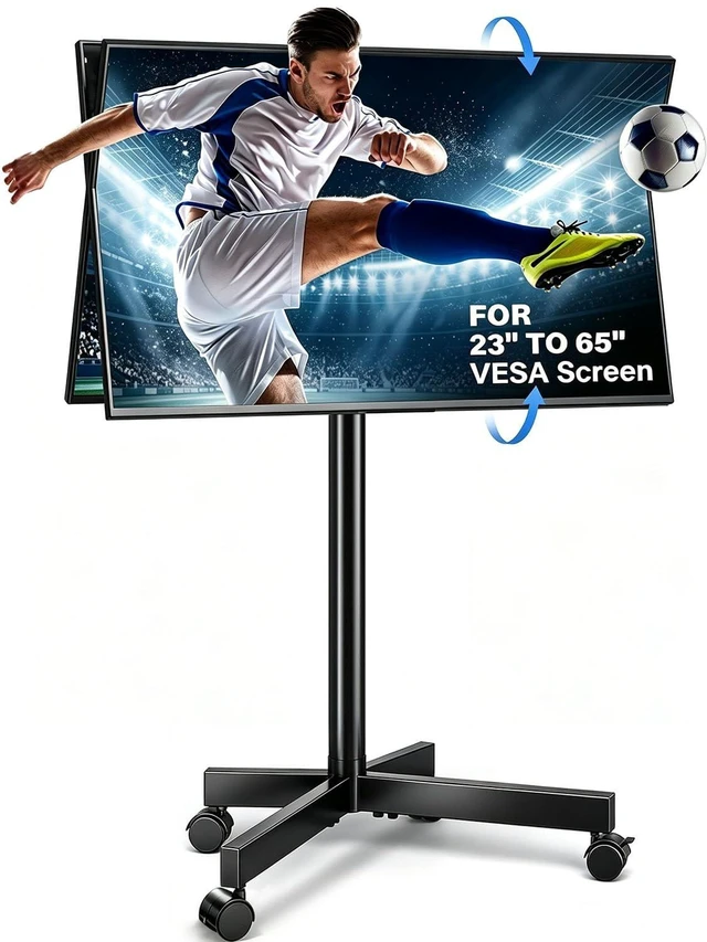 Main image of Suptek Rolling TV Stand Height Adjustable for 23-55-65 Inch LCD LED TV