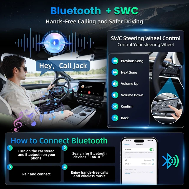 Alt view image 5 of 5 - 8+128GB QLED Radio for 2007-2013 Chevy Silverado Tahoe Suburban GMC Yukon: