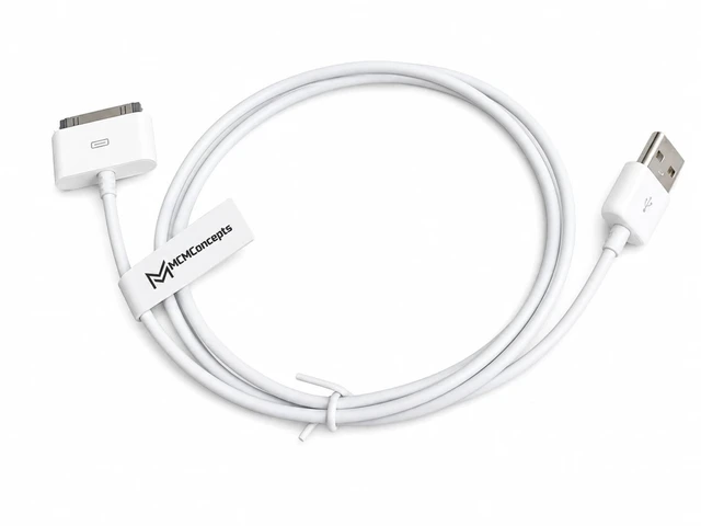 Alt view image 2 of 2 - M MCMConcepts 30 Pin to FireWire Charging Cable Compatible with iPod Classic 1st-7th Gen, Photo, Video & Classic, iPad 1-3 ^^ A1070 Power Adapter