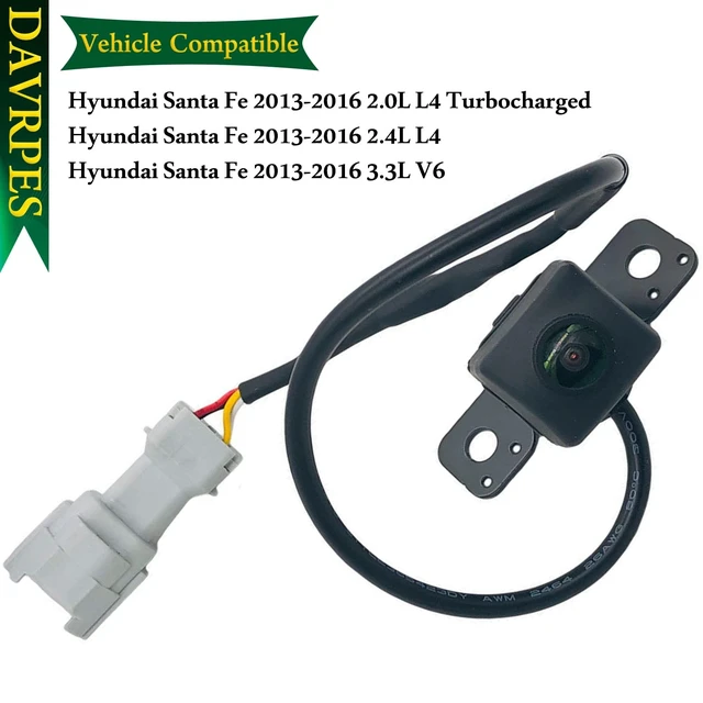Alt view image 4 of 5 - DAVRPES 95760-2W000 Rear View Backup Camera Reversing Parking Camera for Hyundai Santa Fe 2.0L L4 Turbocharged, Hyundai Santa Fe 2.4L L4 3.3L V6 2013-2016 Replace#95760-2W000-FFF95760-2W300