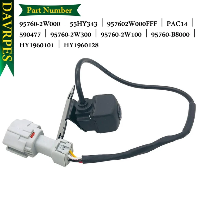 Alt view image 3 of 5 - DAVRPES 95760-2W000 Rear View Backup Camera Reversing Parking Camera for Hyundai Santa Fe 2.0L L4 Turbocharged, Hyundai Santa Fe 2.4L L4 3.3L V6 2013-2016 Replace#95760-2W000-FFF95760-2W300